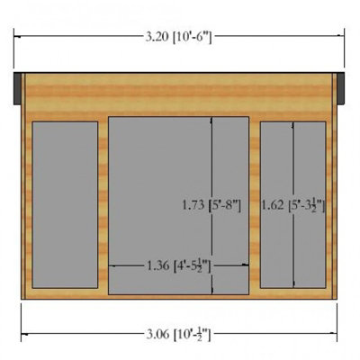 Highclere Shiplap Summerhouse Garden Sun Room Approx 10 x 10 Feet - 5