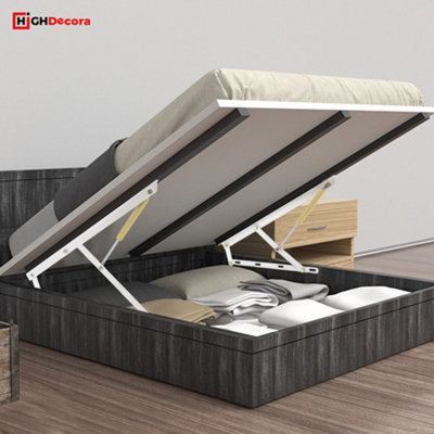 Highdecora 900mm Hydraulic Bed Lift Mechanism - Heavy-Duty Pneumatic Gas Spring Bed Storage Lift Kit 90kg Load Capacity