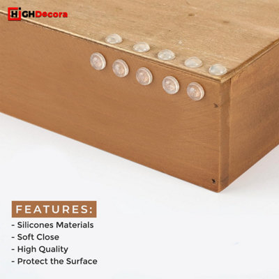 Highdecora Furniture Bumpers Clear Adhesive Buffer Pads 100 Pieces in 1 sheet contain 6 Sheets of buffer pads (600 PCS)