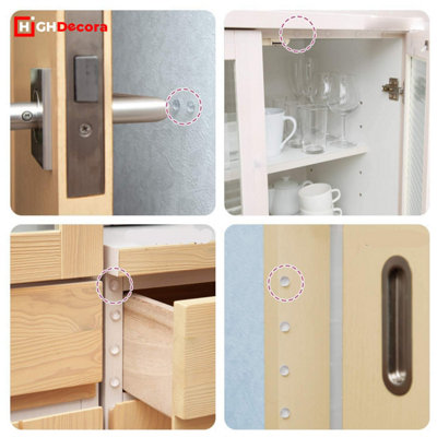 Highdecora Furniture Bumpers Clear Adhesive Buffer Pads 100 Pieces in 1 sheet contain 6 Sheets of buffer pads (600 PCS)