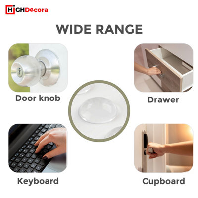 Highdecora Furniture Bumpers Clear Adhesive Buffer Pads 100 Pieces in 1 sheet contain 6 Sheets of buffer pads (600 PCS)