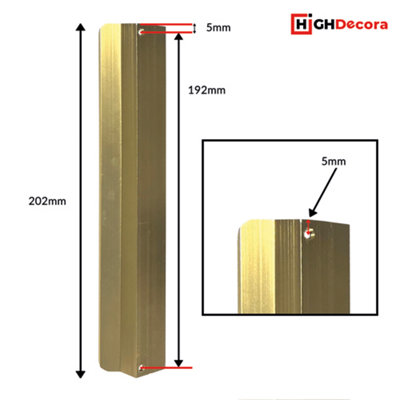 highdecora Profile Pull Handle V Style for Furniture Wardrobe, Kitchen Cabinet, TV Unit, Drawer (1, Gold)