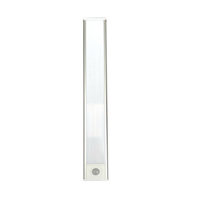 Highdecora Smart Motion Sensor LED Lights Indoor USB Rechargeable Automatic LED Sensor Light Silver 400MM 40CM