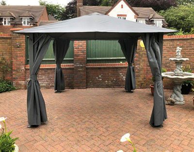 Highfield Gazebo Outdoor Garden BBQ Shelter, Party Tent with Curtains