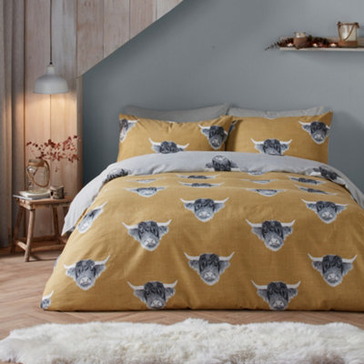 Highland Cow Brushed Duvet Cover Set