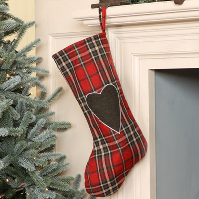 Highland Tartan Love Heart Xmas Gift Decoration Christmas Stocking - 3