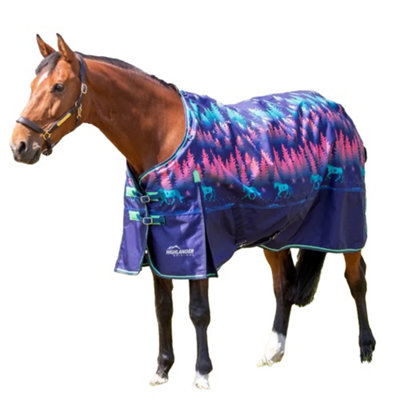 Highlander Original Lite Standard-Neck Horse Turnout Rug Navy (5)