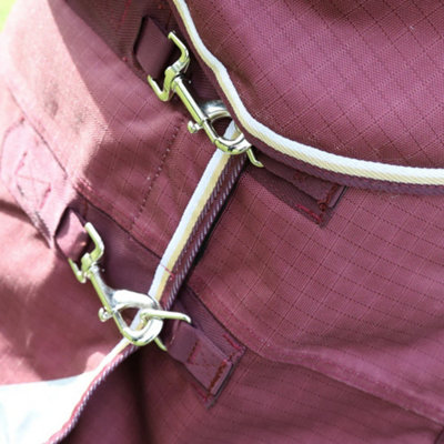 Highlander Plus Standard-Neck 100g Horse Turnout Rug Maroon (5)