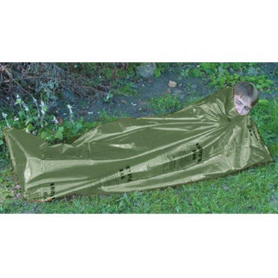 HighlanderPro-force SURVIVAL BAG Bivi Bag Survival Emergency Bushcraft Walking CS037 Olive