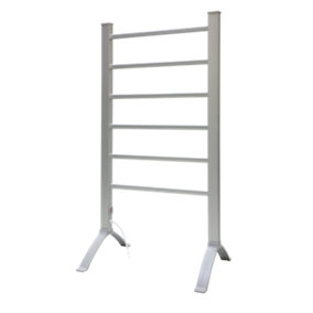 Highlands Radiator Towel Rail 6 Bars Electric Heated Towel Rail Aluminium Free Standing Towel Rail