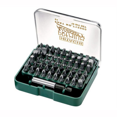 Hikoki 715000 61 Piece Screwdriver Bit Set 25mm Bits with Case and