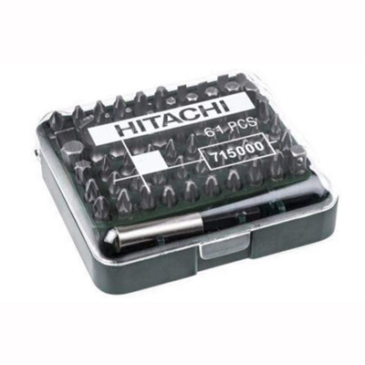 Hikoki 715000 61 Piece Screwdriver Bit Set 25mm Bits with Case and