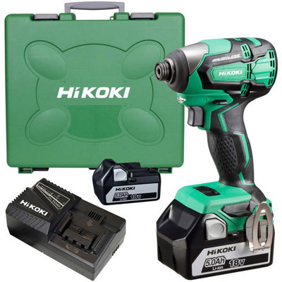 HiKOKI Brushless Impact Driver Kit (2 x 5.0Ah Batteries) 18V WH18DBFL2JJZ