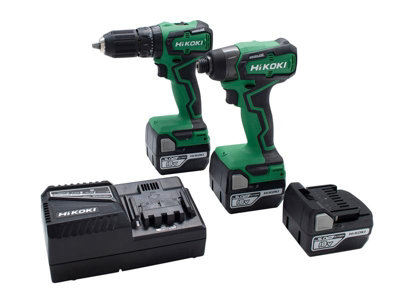 HiKOKI KC18DDXJBZ Combi Drill & Impact Driver 18V 3 x 5.0Ah Li-ion Batteries