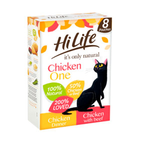 Hilife Natural Cat Pch The Chicken One In Jelly 8x70g (Pack of 4)