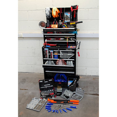 Hilka 527 Piece Mechanics Tool Kit with Heavy Duty 15 Drawer Tool Chest ...