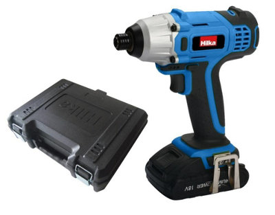 HILKA IMPACT DRIVER 18V LITHIUM LI ION 1 4 DRIVE CORDLESS SCREWDRIVER PTLCID18 DIY at B Q