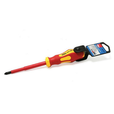 Hilka Soft Grip Insulated VDE Screwdriver PZ2 x 100mm