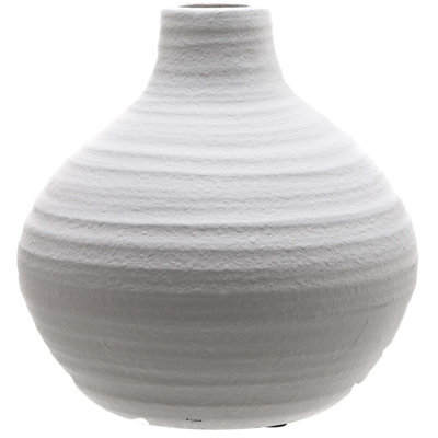 Hill Interiors Amphora Ceramic Matte Vase White (29cm x 29cm x 29cm)