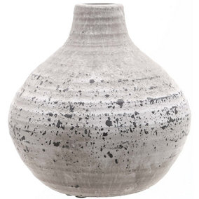 Hill Interiors Amphora Ceramic Stone Vase Stone White (29cm x 29cm x 29cm)