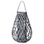 Hill Interiors Back To Nature Wicker Bulbous Candle Lantern Grey (30cm x 10cm x 10cm)