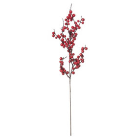 Hill Interiors Berry Christmas Artificial Plant Red (66cm x 5cm x 12cm)