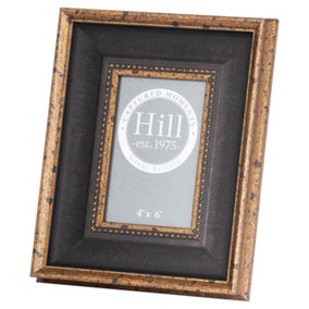 Hill Interiors Black Gold Antique Beaded Photo Frame 4x6