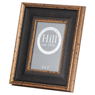 Hill Interiors Black Gold Antique Beaded Photo Frame 5x7