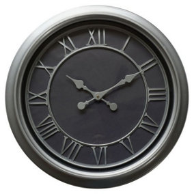 Hill Interiors Bloomsbury Wall Clock Silver (One Size)