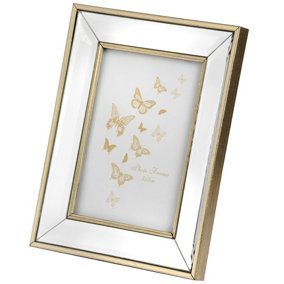 Hill Interiors Bordered Photo Frame Gold (Rectangle)