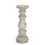 Hill Interiors Ceramic Column Candle Holder Stone (38cm x 14cm x 14cm)