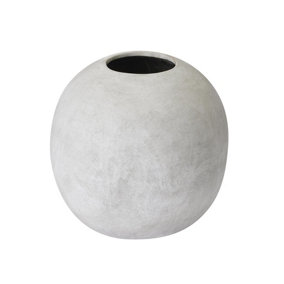 Hill Interiors Darcy Globe Vase Stone (26cm x 29cm x 29cm)
