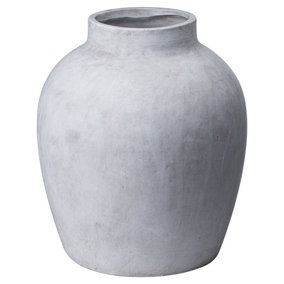 Hill Interiors Darcy Stone Effect Vase Stone (One Size)