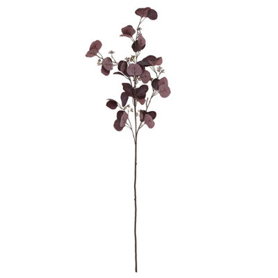 Hill Interiors Eucalyptus Burgundy Berried Faux Plant - 4