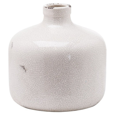 Hill Interiors Garda Glazed Vase White (One Size)