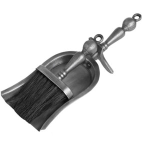Hill Interiors Hearth Tidy Set In Antique Pewter Effect Finish Silver (One Size)