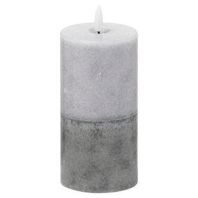 Hill Interiors Luxe Collection Dipped Natural Glow Electric Candle Grey (10cm x 7cm x 7cm)