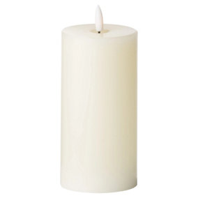 Hill Interiors Luxe Collection Natural Glow 3 x 6 LED Ivory Candle Ivory (One Size)