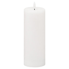 Hill Interiors Luxe Collection Natural Glow Electric Candle White (10cm x 7cm x 7cm)