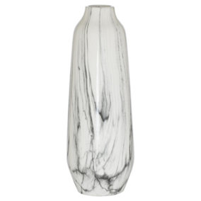 Hill Interiors Olpe Marble Vase White/Grey (20cm x 20cm x 20cm)