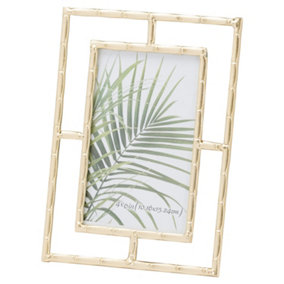 Hill Interiors Open Edge Single Photo Frame Gold (7.8in x 6in x 4in)