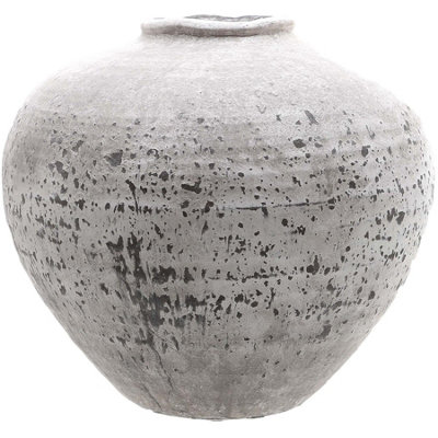 Hill Interiors Regola Ceramic Stone Effect Vase Stone (31cm x 35cm x 35cm)