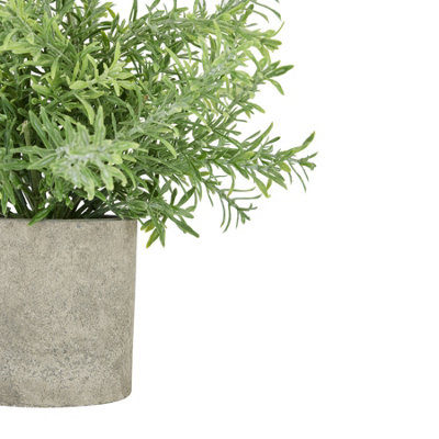 Hill Interiors Rosemary Potted Stone Effect Faux Plant