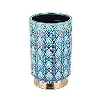 Hill Interiors Seville Collection Paragon Vase Indigo/Gold (One Size)