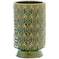 Hill Interiors Seville Collection Paragon Vase Olive Green (One Size)
