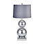 Hill Interiors Shamrock Metallic Gl Table Lamp (UK Plug) Silver (One Size)