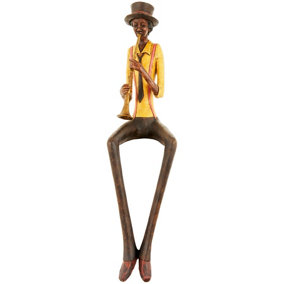 Hill Interiors Sitting Jazz Band Tpeter Brown/Yellow (One Size)