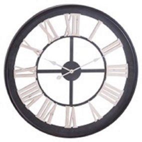 Hill Interiors Skeleton Wall Clock Black/White (One Size)