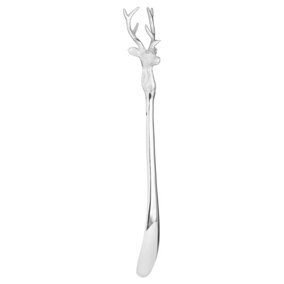 Hill Interiors Stag Shoe Horn Silver (One Size)