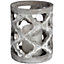 Hill Interiors Stone Effect Patterned Candle Holder Grey (Large)